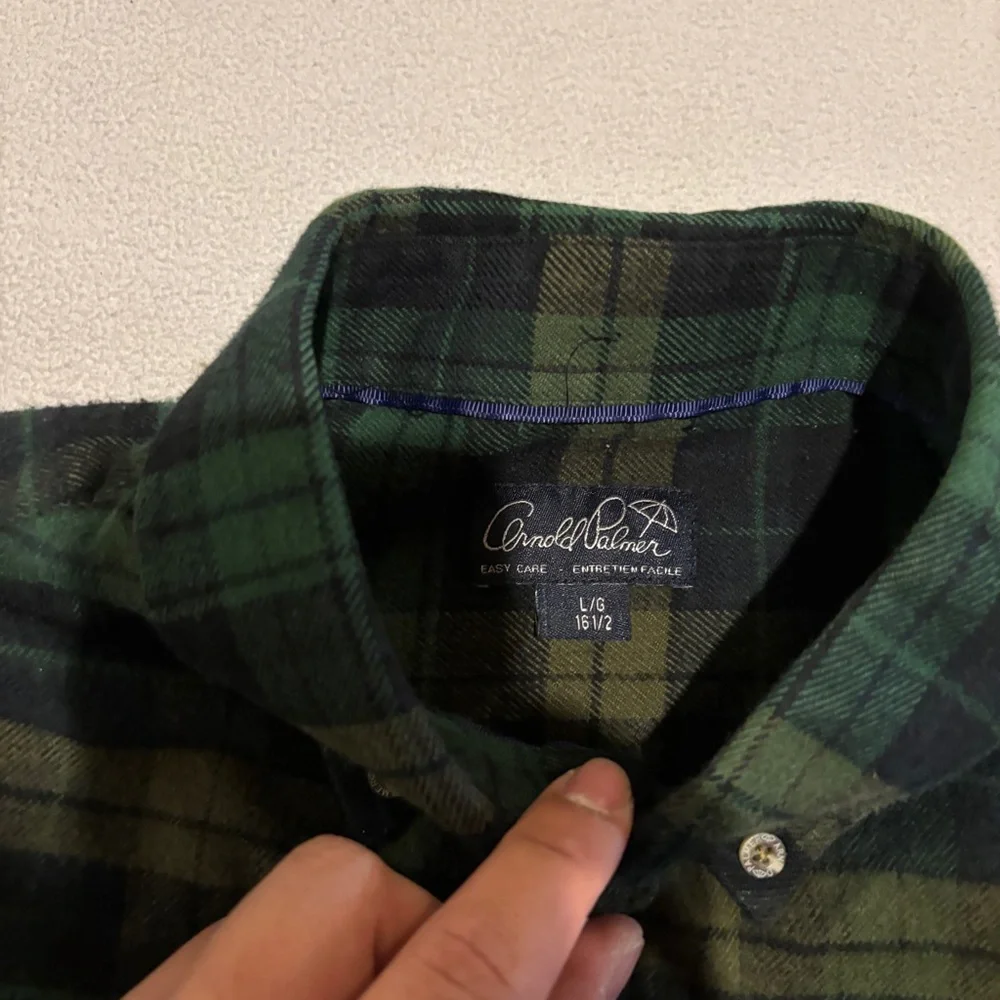 Arnold Palmer Flannel Shirts Mens Large‎ Green Spring Festival Lumberjack Preppy - Picture 2 of 7